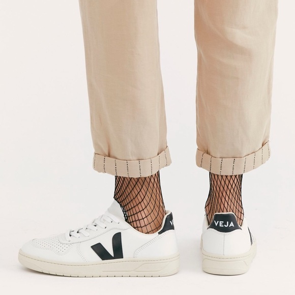 Veja White and Black Casual Sneakers - Picture 12 of 12